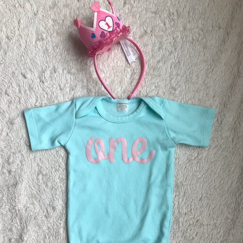 first birthday girl onesie